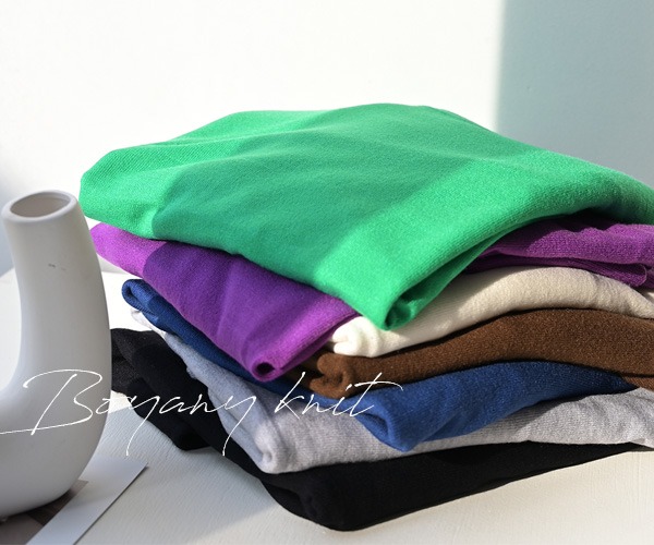 [7colors♡소프트] 보야니 부드러운 여성 데일리 라운드넥 기본 무지 긴팔 니트 티셔츠