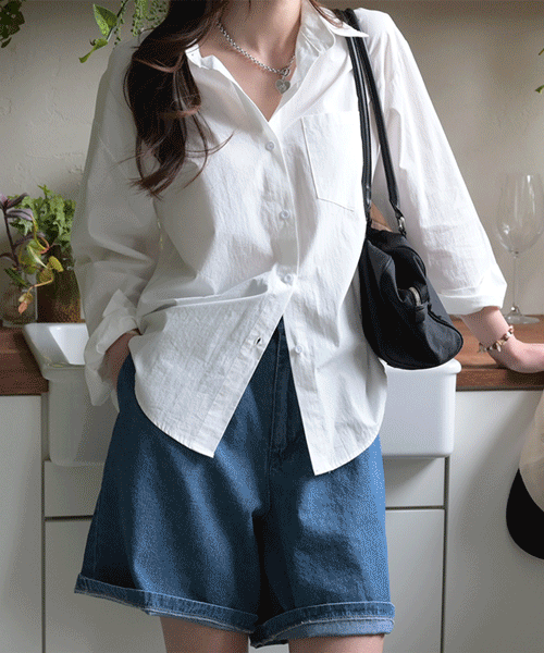 [7color♥] 데르니 여성 베이직 데일리 무지 컬러 긴팔 셔츠